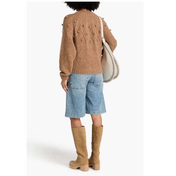 FRAME Pom pom-embellished alpaca-blend cardigan - Picture 3 of 6